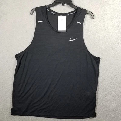 Nike Dri-FIT Miler Running Training Tank Top Men XLT Tall Reflective CU5982 NWT - Image 1 of 4