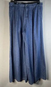 L’Agence Blue Jeans Denim Elephant Wide Leg weich fließend Hose Gr. 33 - Bild 1 von 9