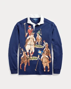 Polo Ralph Lauren The Five 5 Horsemen Limited Edition Rugby Shirt Navy LARGE - Picture 1 of 6