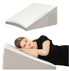Wedge Pillow for Sleeping, 12 Inch Cooling Triangle Bed Pillow - Picture 1 of 6