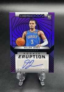 2024 Panini Obsidian Dillon Jones Rookie Viola Eruzione Auto SP/49 Thunder RC - Foto 1 di 2