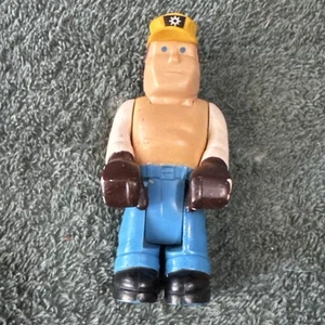 Vtg Fisher Price Husky Helpers Yellow Hat Figure *136-108 - Picture 1 of 6