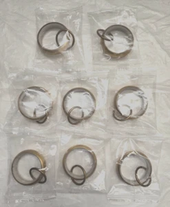 Pottery Barn leise gleitender Doppelvorhang rund 8 Ringe 1,25" Messing brüniert - Bild 1 von 1