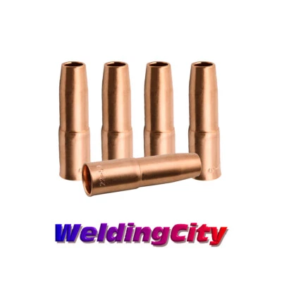 Boquilla de pistola de soldadura WeldingCity® 5 paquetes MIG 22-50 1/2" para Tweco Lincoln 200A-400A Foto 1 de 4