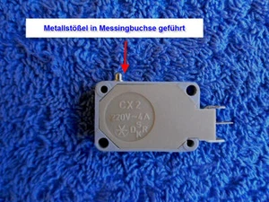 Mikrotaster DDR, 220 V, Lötanschluss Mikrotaster Taster CX2 wie C2 Metallstößel - Bild 1 von 3