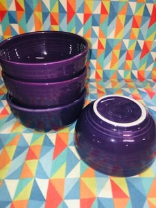 NEW MULBERRY PURPLE 4 FIESTA small BISTRO BOWLS FIESTAWARE 22 oz free shipping! - Picture 1 of 4