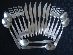 IKEA Besteck 80er  Jahre RARITÄT  18 teilig Rillen Ikea Name nicht bekannt Uralt - Bild 1 von 7