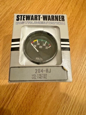 Stewart Warner 284-RJ 2 1/16 Volt Gauge Hot Rod Custom SCTA TROG - Image 1 of 3