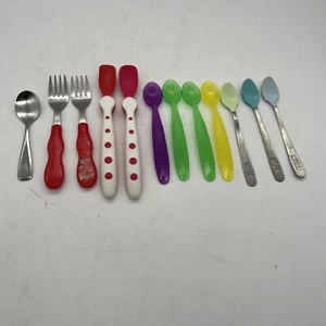 Assorted NUK GERBER First Essen Lot of 12 Baby Spoon Soft First Years MIXED - Picture 1 of 4