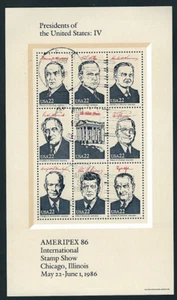 Scott #2219....22 Cent...Presidents IV...Cancelled Sheet of 9 - Picture 1 of 1