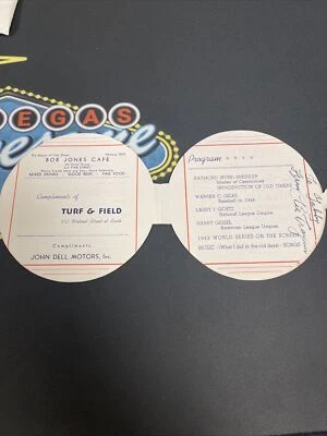 Pie Traynor Signed Auto Multi Autographed Program Players Of Yesterday Cut - Image 1 of 3