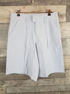 Urban Outfitters High Waist Shorts Size XS Blue Linen Blend Light Before Dark BN - Picture 1 of 9
