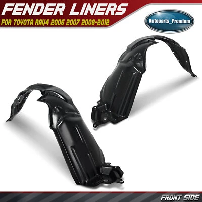 2 piezas forros de guardabarros interiores delanteros protector contra salpicaduras para Toyota RAV4 2006 2007 2008-2012 Foto 1 de 4