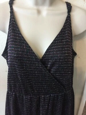 Wild Fable Multi Color Glitter Jumpsuit Black &  Size Medium Foto 1 de 4