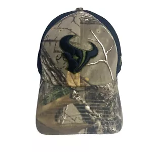 New Era HOUSTON TEXANS 39Thirty Real Tree Camuflado Gorra NFL Sombrero Ajustado - Talla S/M - Imagen 1 de 7