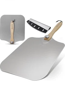 Large 16” Pizza Peel With Pizza Cutter - Picture 1 of 7