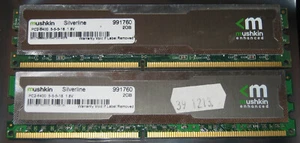 4GB KIT 2x2GB MUSHKIN DDR2 RAM 800MHz PC2-6400U DIMM 240-pol. CL5 991760 TOP - Bild 1 von 1