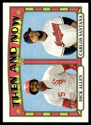 2021 TOPPS HERITAGE THEN AND NOW DICK ALLEN SANTANA - Image 1 of 2