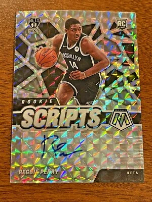 2020-21 Reggie Perry NBA Panini Mosaic Rookie Scripts Prizm Auto Brooklyn Nets - Image 1 of 2