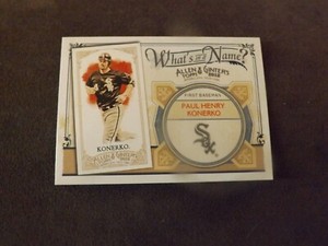 2012 Allen & Ginter's Paul Henry Konerko What's In A Name? Card #WIN4