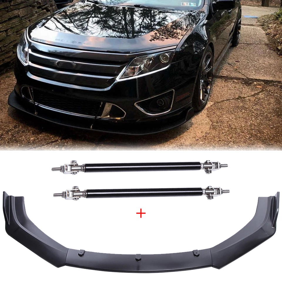 Front Bumper Lower Lip Spoiler Splitter Body Kit + Strut Rods For Ford Mondeo - image 1 of 4