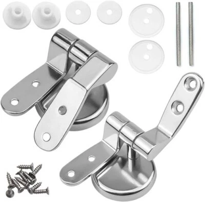 2 X Cerniere per Sedile WC in Acciaio Inox, Coppia Di Cerniere per Sedile WC, Ce - Immagine 1 di 4