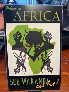 Póster de viaje Black Panther Wakanda Forever con estampado artístico de 11x17 - Imagen 1 de 1