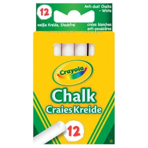 Crayola Antipolvo Tiza Blanca (Pack de 12) - Imagen 1 de 1