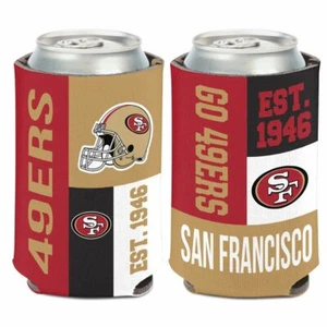 SAN FRANCISCO 49ERS COLOR BLOCK 2 SIDED DESIGN CAN HOLDER NEW WINCRAFT 👀 - Picture 1 of 1