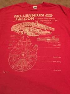 Camiseta Grande Halcón Milenario Star Wars Han Solo Imperio Contraataca Skywalker - Imagen 1 de 2