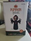 Nib  Pumpkin Hollow Led Reaper  Inflatable 4 Tall  Some Damages To Box
