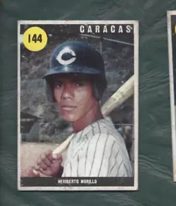 Tarjeta de béisbol venezolana Ovenca 1970 #144 Heriberto Morillo Caracas *leer - Imagen 1 de 2