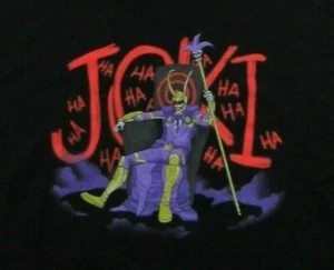 Camiseta THE JOKER Animada Dibujos Animados Wicked Evil Jester JOKI Negra SS Talla XL - Imagen 1 de 6