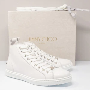 Jimmy Choo Colt White Leather Sneakers Size 42 EU (9 US) - Picture 1 of 8