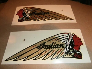 2 calcomanías de agua vintage de motocicleta Indian Bob Speck - Imagen 1 de 8