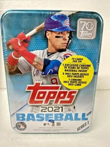Tarjetas de béisbol Topps 2021 serie 1 lata Javier Báez - ¡Envío gratuito sellado! - Imagen 1 de 2