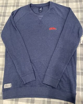 Johnnie-O Sweater Boys 16  Blue Ole Miss Pamlico Jr. Fleece Sweatshirt New - Image 1 of 4