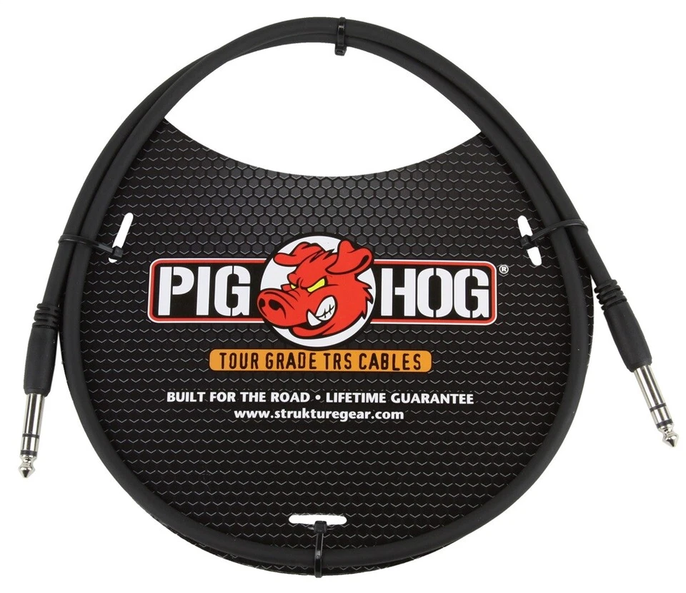 Pig Hog 3ft 1/4 Inch TRS to 1/4 Inch TRS Instrument Cable - Image 1 of 1