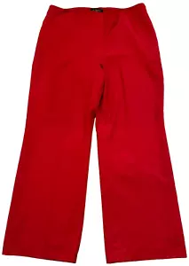 Talbots Pants Women 16P Red Wool Blend Hollywood Wide Leg Side Zip Holiday Party - Picture 1 of 9