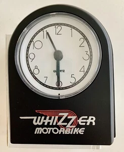 NEW WHIZZER MOTORBIKE 4 3/4"H 3 1/2” W 1 1/4”D LOGO CLOCK VINTAGE GIFT - Picture 1 of 1