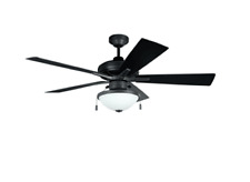 CRAFTMADE 52'Outdoor fan with light RVF52ABZ5 52" Riverfront Ceiling Fan black