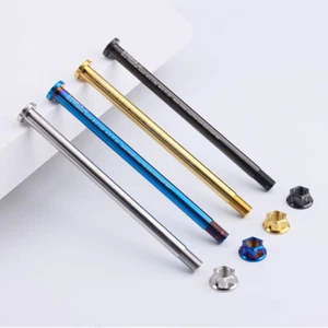 Titanium Light Bee Rear Wheel Axle w/Nuts L180 L186 for Electric Motorcycle - Picture 1 of 13