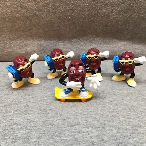 1988  Applause Inc California Raisins Boombox & Skateboard Figures Lot Of (5) 2” - Picture 1 of 8