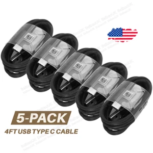 1X 5X USB-C to USB-A Cable Fast Charger Type C Charging Cord Rapid Sync Charger - Picture 1 of 10