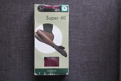 C&A Canda 3 Paar blickdichte Strumpfhosen Gr. M Burgund 40 den Neu OVP - Bild 1 von 3