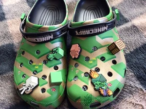 Crocs Uomo Adulto Minecraft Elevato Taglia 12 - Foto 1 di 4