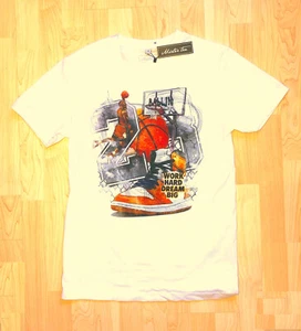 weißes T-Shirt mit Basketball-Motiv, Größe S, neu - Bild 1 von 4