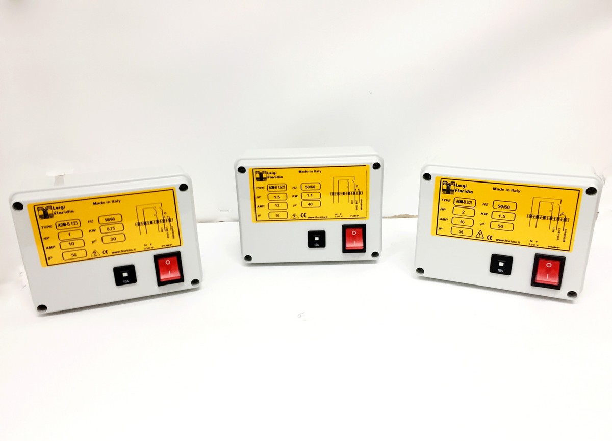 Quadro Comando Pompa Sommersa Per Pozzo - Salvamotore Con Sonda, 230V/400V, Per Acque Reflue E Pozzi