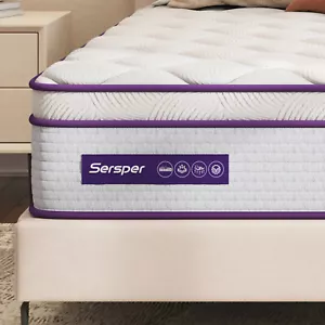 8/10/12 Inch Memory Foam & Innerspring Hybrid Mattress, Twin Full Queen Size - Picture 1 of 7