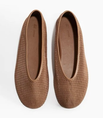 H&M Women’s Leather Mesh Ballet Flats Size 41/10. NWT. Sold Out - Image 1 of 4